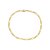 Pulseira Dourada Masculina Elo 3 por 1 - 4mm - Imagem 1