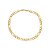 Pulseira Dourada Masculina Elo 3 por 1 - 5mm - Imagem 1