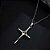 Pingente Prateado Crucifixo Minimalista - Imagem 3