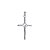 Pingente Prateado Crucifixo Minimalista - Imagem 1