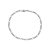 Pulseira Prateada Masculina Elo 3 por 1 - 4mm - Imagem 1