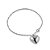 Pulseira Prateada de Cordão Baiano com Coração - Imagem 1