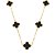 Colar Dourado 5 Trevos Preto - Imagem 1