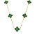 Colar Dourado 5 Trevos Verde - Imagem 1