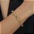 Pulseira Dourada Corrente Elos Largos - Imagem 2