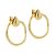 Brinco Dourado de Gota com Argola - Imagem 1