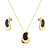 Conjunto Dourado Orgânico Preto - Imagem 1