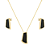 Conjunto Dourado Estilo Orgânico Preto - Imagem 1