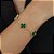 Pulseira Dourada Trevos Zircônia Verde - Imagem 2