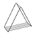 Prateleira Triângulo Decora Black 250x250mm 2475 Arthi - Imagem 1