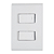 Conjunto 4x2 + 2 interruptor Simples 10A 250V Liz Branca Tramontina - Imagem 2