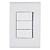 Conjunto 4x2 + 3 Interruptores Simples 10A 250V Liz Branca Tramontina - Imagem 1