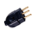Plugue Macho 2P+T 20A Flow Pack Preto Tramontina - Imagem 1