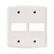 Placa 4x4 2P Horizontal Lux2 Branca Tramontina - Imagem 1