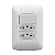 Conjunto 1 Interruptor Simples 6A + 2 Tomadas 2P +T 20A Tramontina - Imagem 2