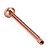 Braço Para Chuveiro 30cm Rose Gold Alumark - Imagem 2