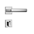 Fechadura Classic 3400 Inox Roseta Quadrada Externa Stam - Imagem 1