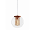 Pendente sfera 200 E27 Com Cristal Conhaque Com Cristais Taschibra - Imagem 1