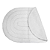 Tapete Allegro Branco Oval 40X60cm Kapazi - Imagem 2