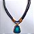 Colar, Feminino, Feito à Mão, Pingente, Pedra Azul, 4904 - Imagem 1