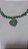 Conjunto Feminino, HM Bijuterias, Pedra Verde, HM104 - Imagem 2