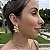 BRINCO MEIA FLOR - DOURADO - Imagem 1