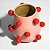 Vaso rosa com bolinhas vermelhas - Imagem 3