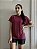 Camiseta Mari vermelho escuro - Imagem 1