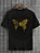 Camiseta Masculina Preta 100% Algodão Butterflies Wings - Imagem 1