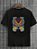 Camiseta Masculina Preta 100% Algodão Butterflies Flame - Imagem 1