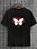 Camiseta Masculina Preta 100% Algodão Butterflies Darkness - Imagem 1