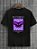 Camiseta Masculina Preta 100% Algodão Butterflies Purple - Imagem 1