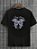 Camiseta Masculina Preta 100% Algodão Butterflies Stay Strong Blue - Imagem 1