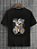 Camiseta Masculina Preta 100% Algodão Urso Fire - Imagem 1