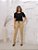 Calça Feminina Jogger – Sarja Bege - Imagem 2