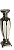 CASTIÇAL CROMADO COM BRANCO M - Imagem 1