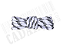 Cadarço Branco Risco Preto Roliço Pol 120cm - Imagem 1