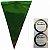 EMBALAGEM PARA CONE TRUFADO VERDE BANDEIRA - 10X15CM - COM ADESIVO - 50 UNIDADES - CARBER - Imagem 1
