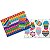 KIT DECORATIVO FESTA FIDGET TOYS POP IT - 1 PAINEL TAM 64X45 CM  + 1 FOLHA COM PEÇAS DESTACÁVEIS  - FESTCOLOR - Imagem 1