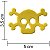 APLIQUE DECORATIVO  HALLOWEEN CAVEIRA NEON - COM  05 UNIDADES - REF 205014 - PIFFER - Imagem 2