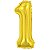BALÃO DE NÚMERO METALIZADO DOURADO - NÚMERO 1 - 40" 1 METRO - REF.: 8293 - MAKE+ - Imagem 1