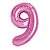 BALÃO DE NÚMERO METALIZADO PINK - NÚMERO 9 - 40" 1 METRO - REF.: 8415 - MAKE+ - Imagem 1