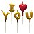 VELA DE ANIVERSARIO - I LOVE YOU - 05 UNIDADES - METALIZADA OURO - DRIVER VELAS - MAKE+ - Imagem 1