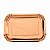 BANDEJA RETANGULAR DE PAPEL ROSE GOLD- 05 UNIDADES - SILVER FESTAS - Imagem 1