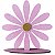 ENFEITE DE MESA MARGARIDA ROSA EM MDF COM GLITTER - CONTÉM 1 UNIDADE - MAKE FESTAS - Imagem 1