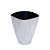 VASO DECORATIVO BRANCO GLITTER 14CM X 6CM X 11 - 1 UNIDADE - CROMUS - Imagem 1