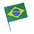 BANDEIRA DO BRASIL COPA FUTEBOL 50CM - 10 UNIDADES - REAL SEDA - Imagem 1