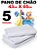 5 PANO PARA LIMPEZA  DE PANO DE CHÃO 43CM X 65CM BRANCO, PANO ALVEJADO, DUPLO, PANO PARA LIMPEZA, EXCELENTE QUALIDADE - Imagem 1