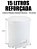 KIT LIXEIRAS 15 LITROS + 6 LITROS REFORÇADO RESISTENTE BRANCA CESTO LIXO COZINHA LIXEIRA COM TAMPA, CESTO LIXO BRANCO - Imagem 2