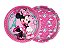 PRATO DESCARTÁVEL FESTA MINNIE ROSA 18CM - 8 UNIDADES - REGINA FESTAS - Imagem 1